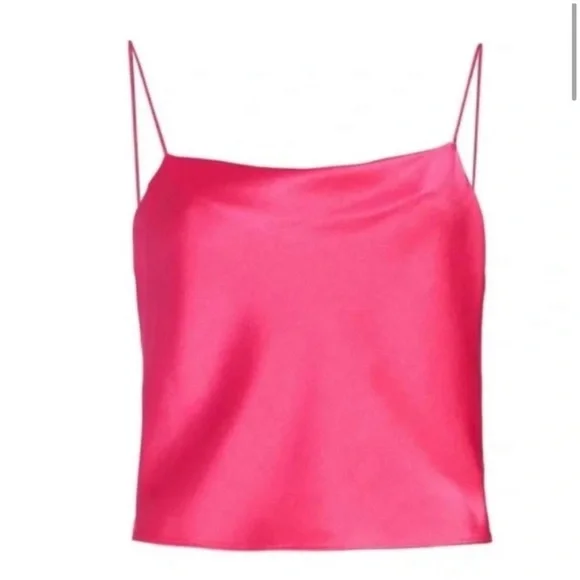 🩷Alice + Olivia silk cami in French Rose. size s. new with tags. - Picture 2 of 3